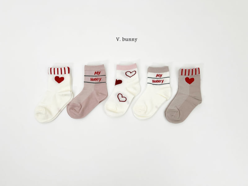 V Bunny - Korean Children Fashion - #childofig - Honey Socks Set