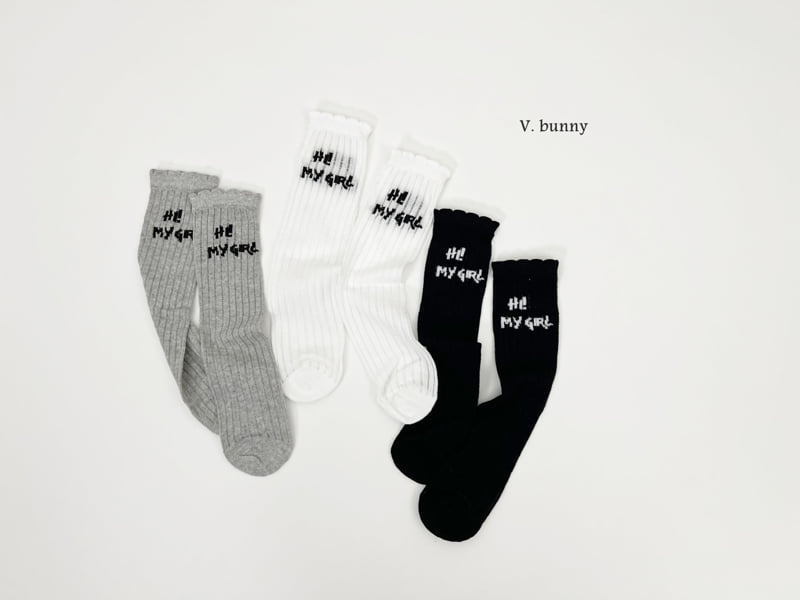V Bunny - Korean Children Fashion - #childofig - My Girl Socks Set - 11