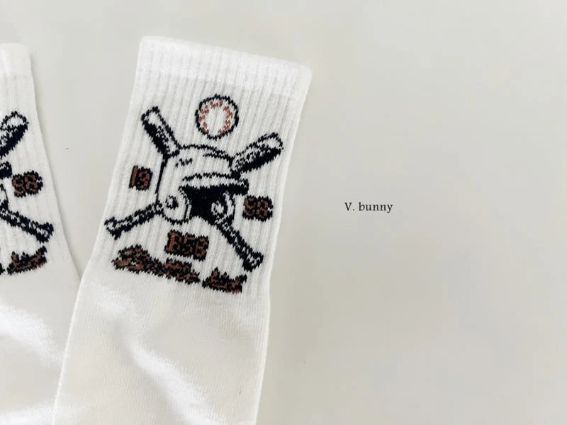 V Bunny - Korean Children Fashion - #childofig - Baseball Socks Set - 8