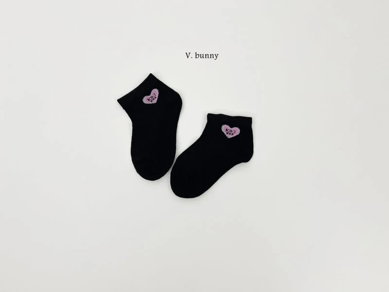 V Bunny - Korean Children Fashion - #childofig - Kiki Heart Socks Set - 6