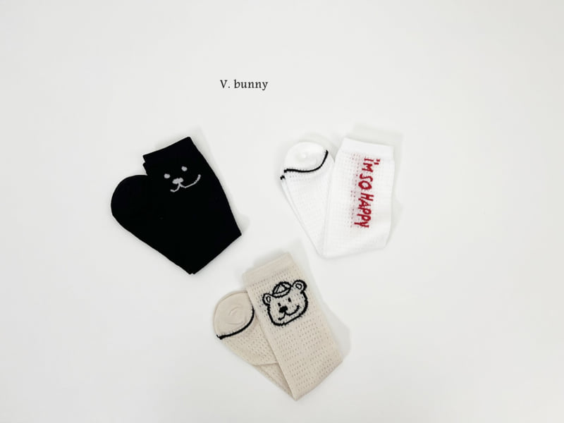 V Bunny - Korean Children Fashion - #childofig - So Happy Socks Set - 2