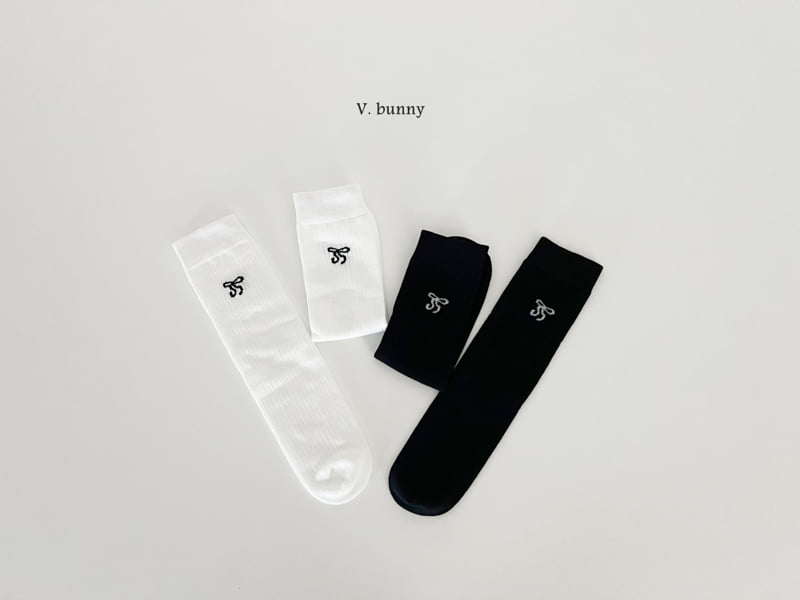V Bunny - Korean Children Fashion - #childofig - Double Bone Sock Set - 9