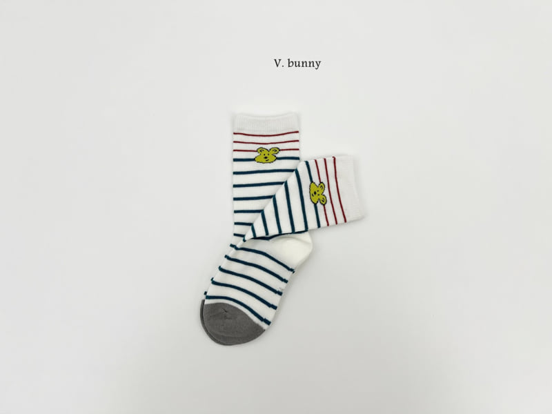 V Bunny - Korean Children Fashion - #childrensboutique - Baseball Socks Set - 6