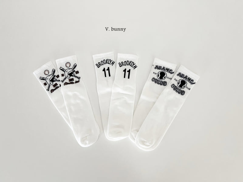 V Bunny - Korean Children Fashion - #childrensboutique - Baseball Socks Set - 9