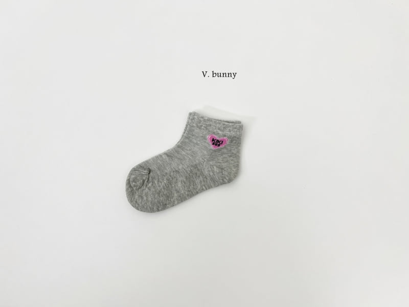 V Bunny - Korean Children Fashion - #childrensboutique - Kiki Heart Socks Set - 8