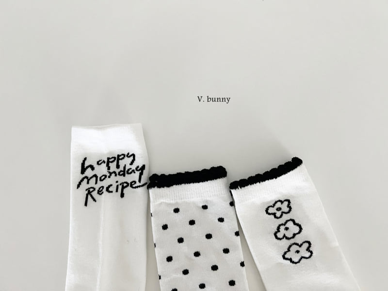 V Bunny - Korean Children Fashion - #childrensboutique - Hemp Flower Sock Set - 2