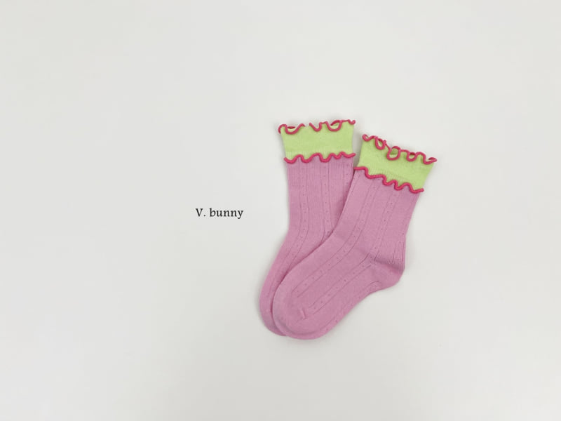 V Bunny - Korean Children Fashion - #designkidswear - Bubble Rabbit Socks Set - 7