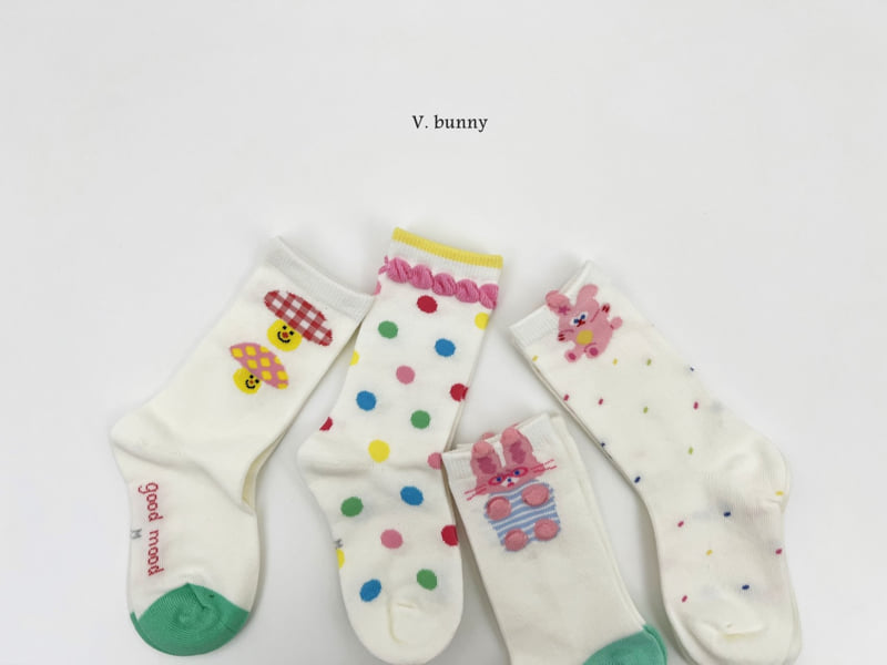 V Bunny - Korean Children Fashion - #designkidswear - Mushroom Socks Set - 3