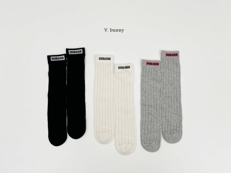 V Bunny - Korean Children Fashion - #designkidswear - Min Min Sock Set (set of 3) - 11