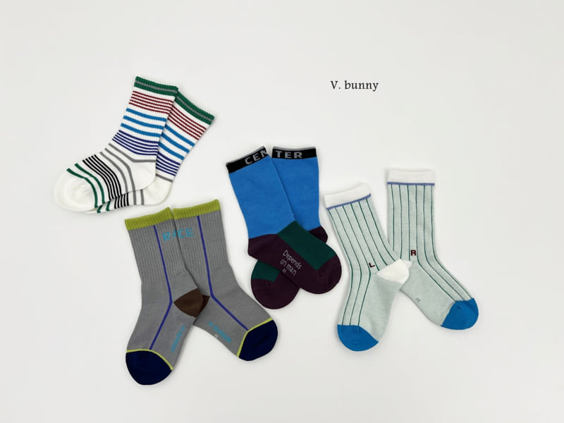 V Bunny - Korean Children Fashion - #designkidswear - Line R Socks Set - 10