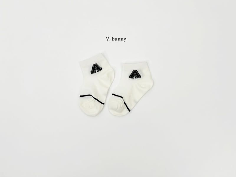 V Bunny - Korean Children Fashion - #designkidswear - Initial Socks Set - 3