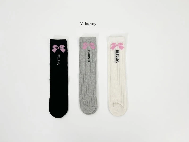 V Bunny - Korean Children Fashion - #designkidswear - Beautiful Socks Set