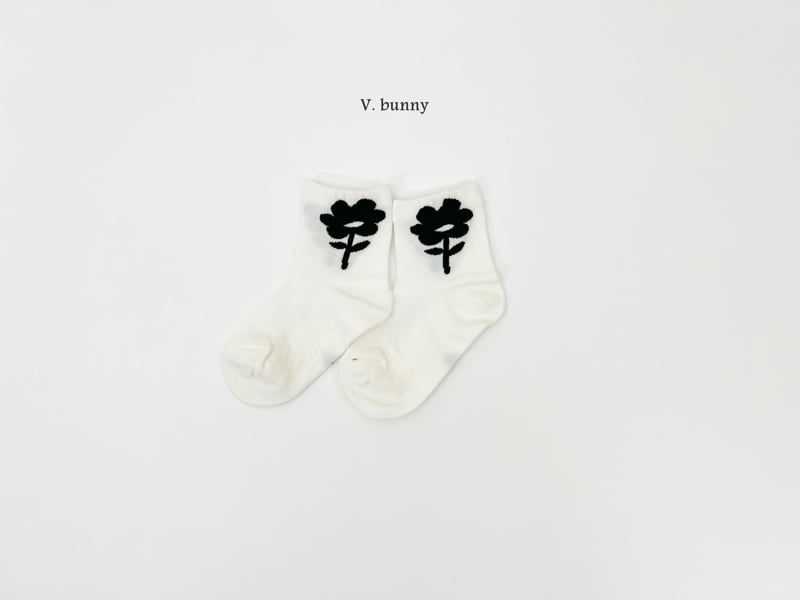 V Bunny - Korean Children Fashion - #childrensboutique - String Flower Socks Set - 4
