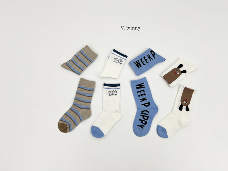 V Bunny - Korean Children Fashion - #discoveringself - Week Puff Socks Set - 10