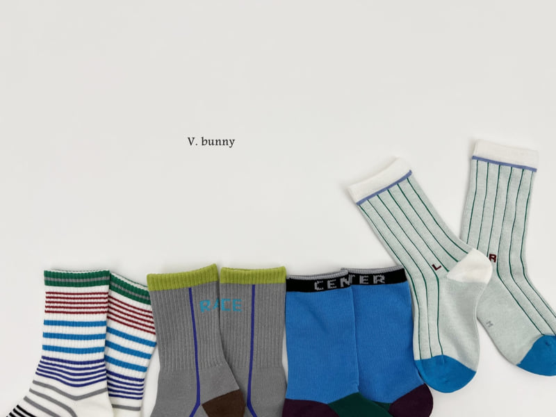 V Bunny - Korean Children Fashion - #discoveringself - Line R Socks Set - 11