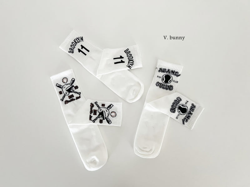 V Bunny - Korean Children Fashion - #discoveringself - Baseball Socks Set - 11