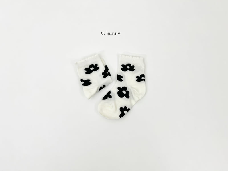 V Bunny - Korean Children Fashion - #discoveringself - String Flower Socks Set - 5