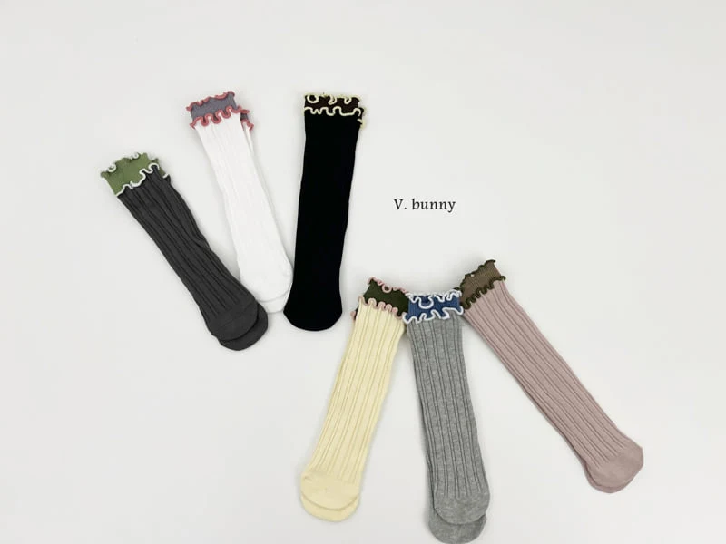 V Bunny - Korean Children Fashion - #fashionkids - Wave Socks Set - 3