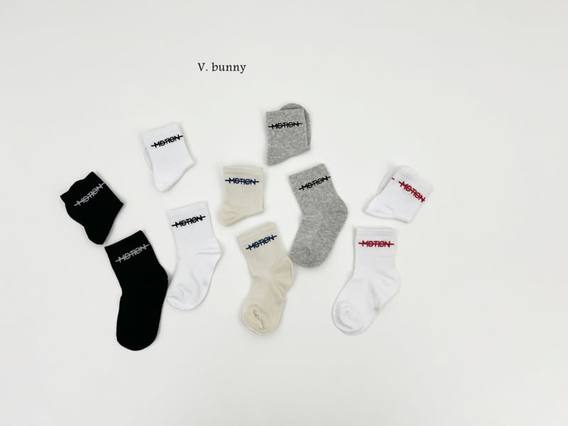 V Bunny - Korean Children Fashion - #fashionkids - Motion Socks Set - 11
