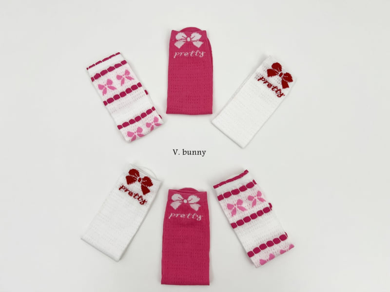 V Bunny - Korean Children Fashion - #fashionkids - Pretty Socks Set (set of 3) - 3