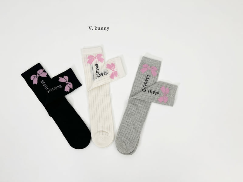 V Bunny - Korean Children Fashion - #fashionkids - Beautiful Socks Set - 3
