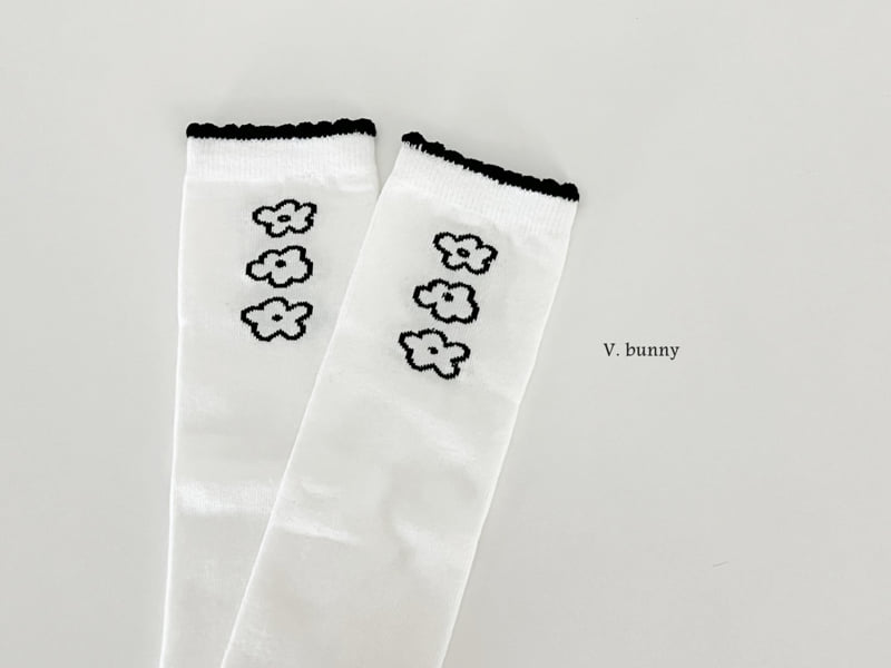 V Bunny - Korean Children Fashion - #fashionkids - Hemp Flower Sock Set - 5