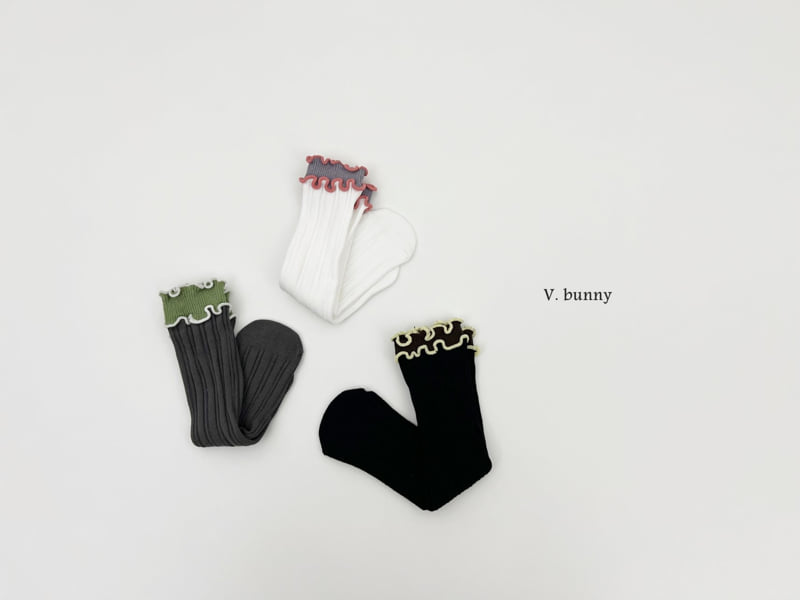 V Bunny - Korean Children Fashion - #kidsstore - Wave Socks Set - 5