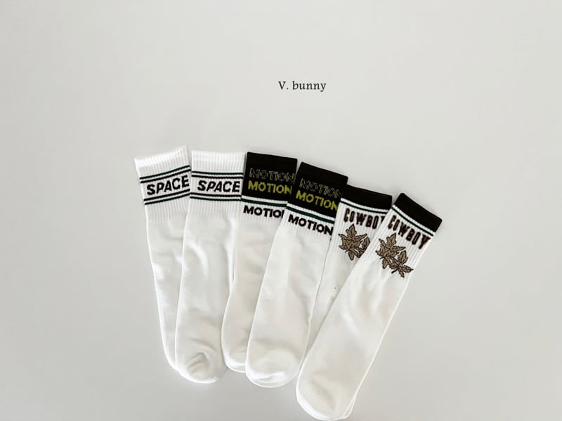 V Bunny - Korean Children Fashion - #kidsstore - Cowboy Socks Set - 11