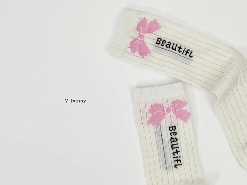 V Bunny - Korean Children Fashion - #kidsstore - Beautiful Socks Set - 5