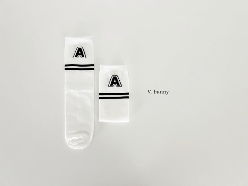 V Bunny - Korean Children Fashion - #kidsshorts - Stripe A Sock Set - 4