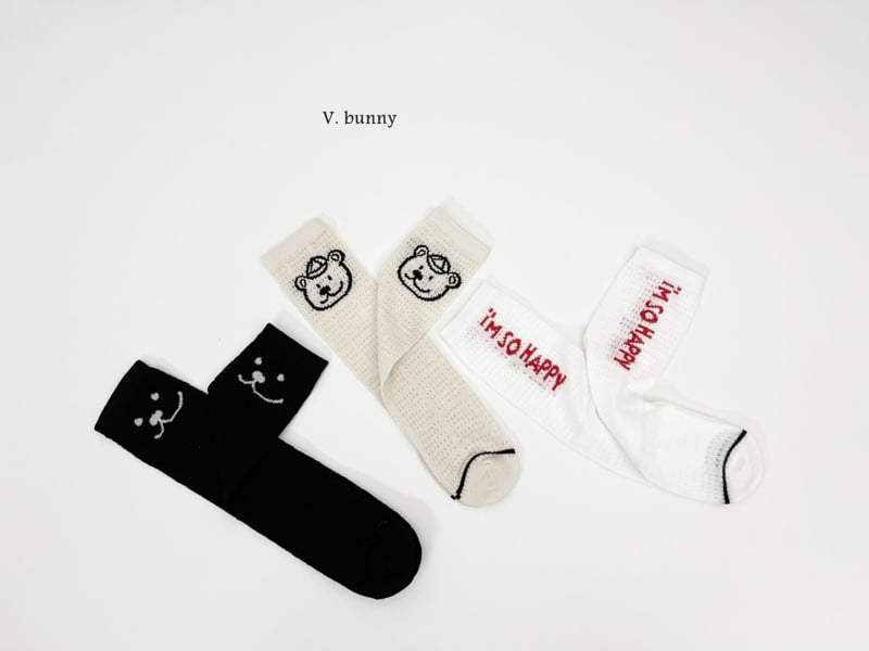 V Bunny - Korean Children Fashion - #kidsstore - So Happy Socks Set - 9