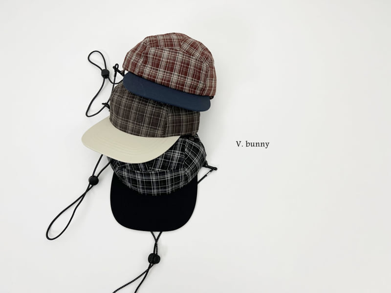 V Bunny - Korean Children Fashion - #kidsstore - Checked Camping Cap - 2