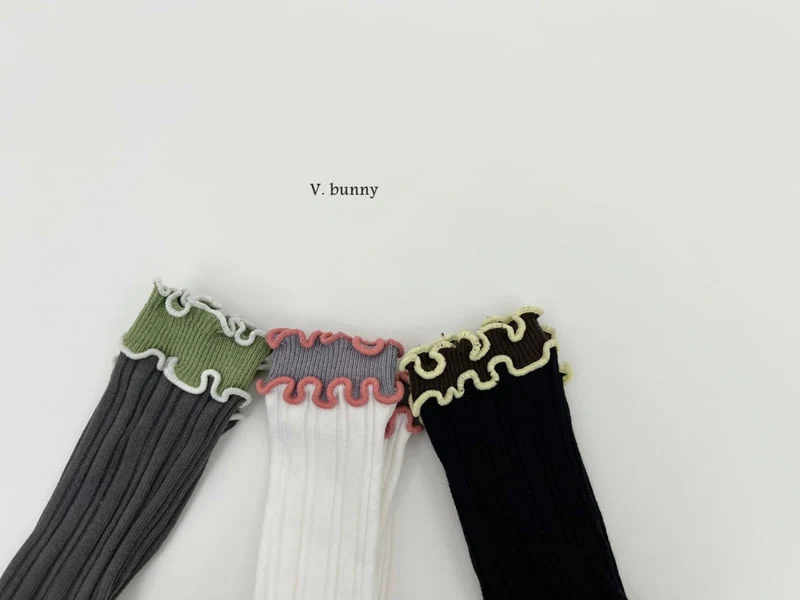 V Bunny - Korean Children Fashion - #kidzfashiontrend - Wave Socks Set - 6