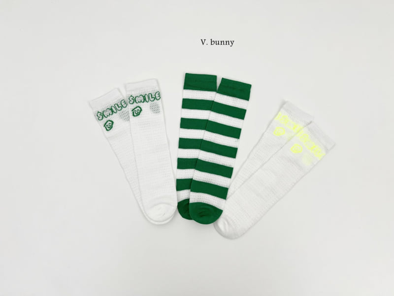 V Bunny - Korean Children Fashion - #kidzfashiontrend - Neon Smile Socks Set (set of 3) - 10