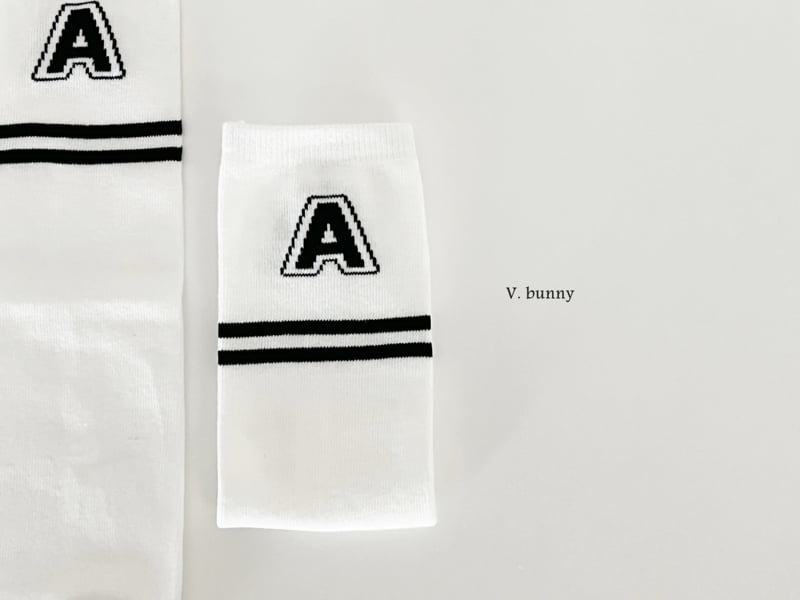 V Bunny - Korean Children Fashion - #kidzfashiontrend - Stripe A Sock Set - 5