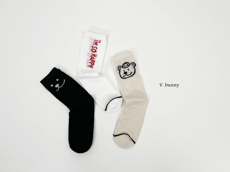 V Bunny - Korean Children Fashion - #kidzfashiontrend - So Happy Socks Set - 10