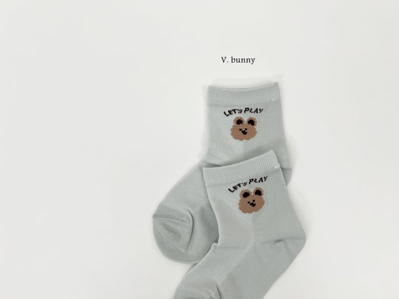 V Bunny - Korean Children Fashion - #kidsstore - Good Day Bear Socks Set - 4