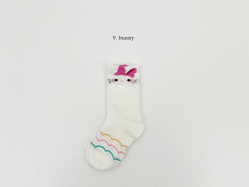 V Bunny - Korean Children Fashion - #Kfashion4kids - Ribbon Cat Socks Set - 4