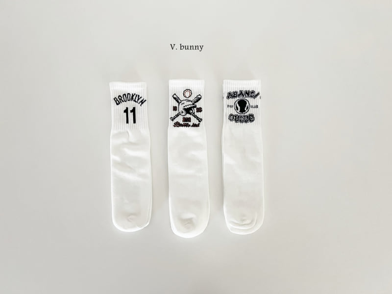 V Bunny - Korean Children Fashion - #littlefashionista - Baseball Socks Set