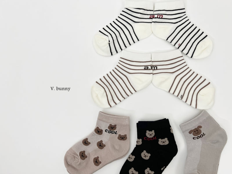 V Bunny - Korean Children Fashion - #littlefashionista - Cool Dog Socks Set - 10