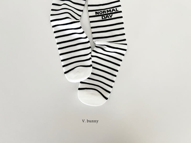 V Bunny - Korean Children Fashion - #littlefashionista - Stripe A Sock Set - 7
