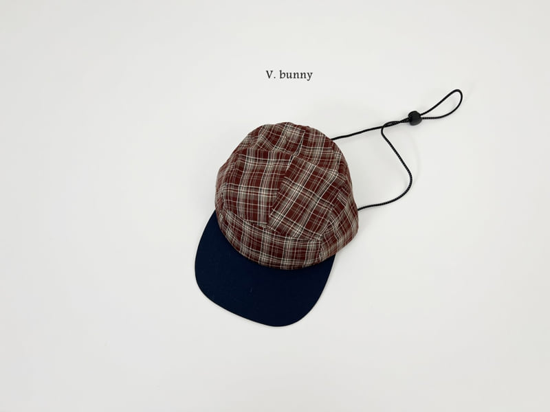 V Bunny - Korean Children Fashion - #littlefashionista - Checked Camping Cap - 5