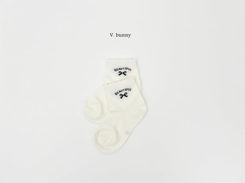 V Bunny - Korean Children Fashion - #Kfashion4kids - Mimi Ribbon Socks Set - 4