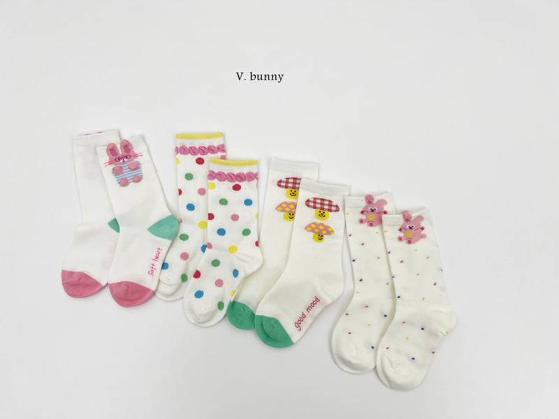 V Bunny - Korean Children Fashion - #magicofchildhood - Mushroom Socks Set - 11