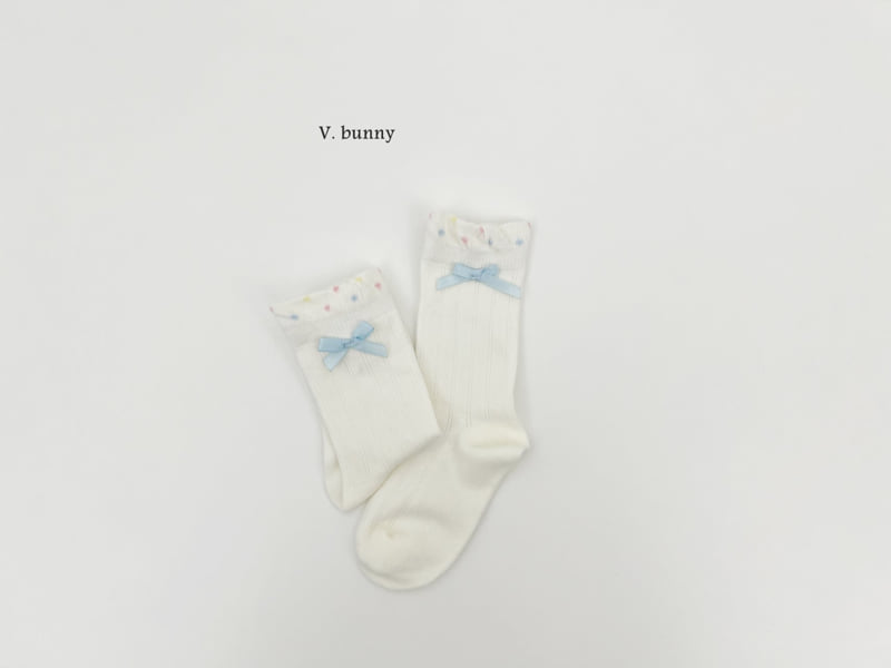V Bunny - Korean Children Fashion - #magicofchildhood - Sky Ribbon Socks Set - 5