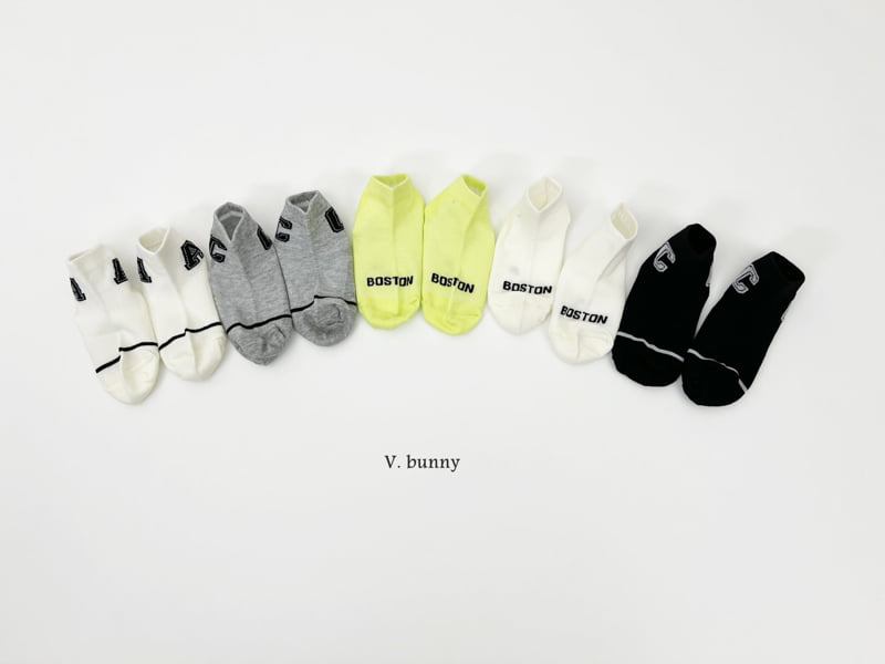 V Bunny - Korean Children Fashion - #magicofchildhood - Initial Socks Set - 11