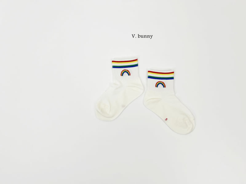 V Bunny - Korean Children Fashion - #magicofchildhood - Color Stripe Socks Set - 6
