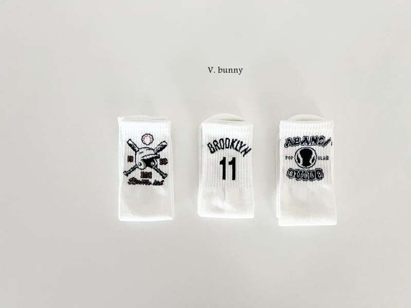 V Bunny - Korean Children Fashion - #magicofchildhood - Baseball Socks Set - 2