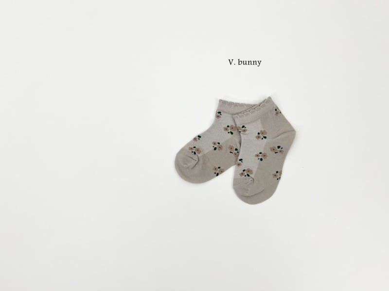V Bunny - Korean Children Fashion - #magicofchildhood - Flower Heart Socks Set - 7
