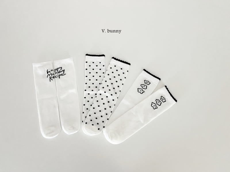V Bunny - Korean Children Fashion - #magicofchildhood - Hemp Flower Sock Set - 11